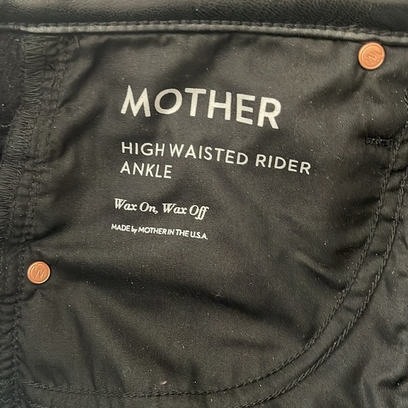MOTHER DENIM FAUX LEATHER JEANS NWOT - Picture 3 of 4